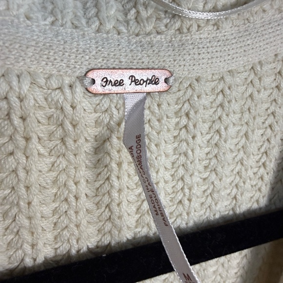 Free People Swim Too Deep Cream Women's Cardigan NWT - Picture 4 of 9